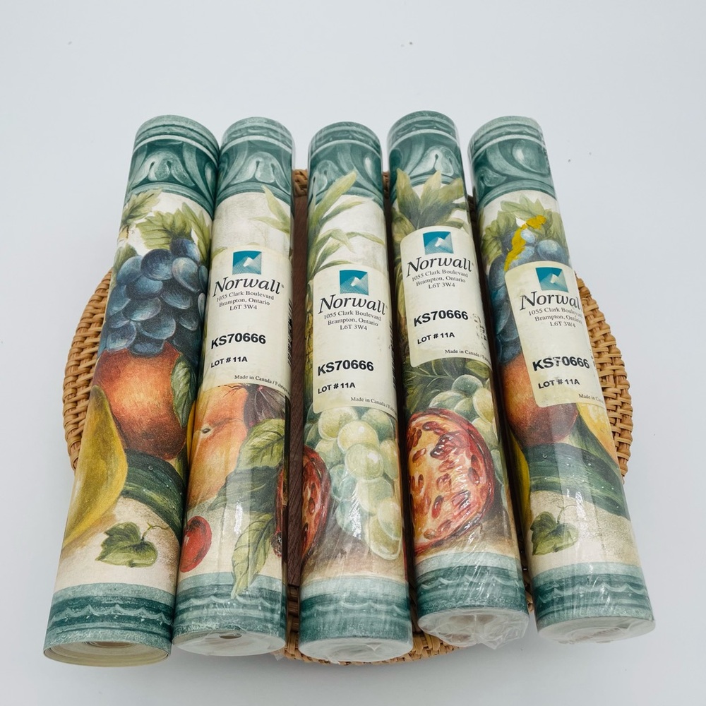 Norwall Fruit Pattern Wallpaper Border Rolls
